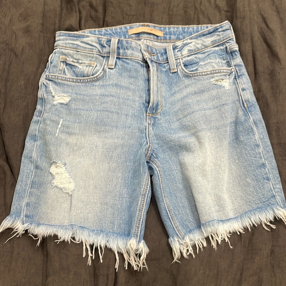 Joes long Jean shorts.